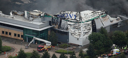 Sony DADC Warehouse Fire